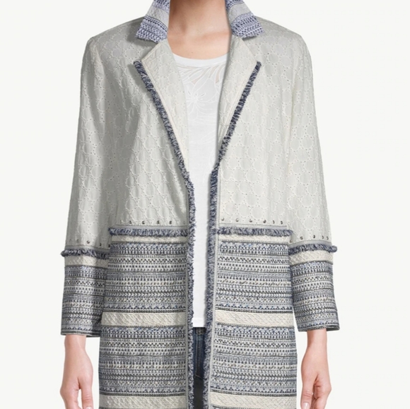 Chico's Jackets & Blazers - ⭐ Eyelet Jacket Embellished Femanine Embroidered